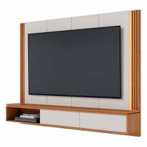 Painel TV 75 Pol e Bancada Suspensa Trento Off White/Freijó C05 - Mpozenato Painel TV 75 Pol e Bancada Suspensa Trento Off White/Freijó C05 - Mpozenato