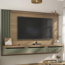 Painel Tv 75 Pol e Bancada Suspensa Vale Carvalho/Menta A09 - Mpozenato