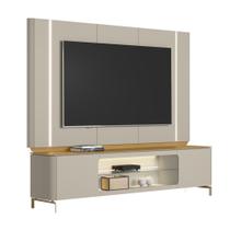 Painel TV 75 Pol e Rack 239cm com LED Martan Tauari/Off Flex L06 - Mpozenato