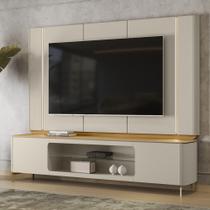 Painel TV 75 Pol e Rack Bancada 239cm Martan Tauari/Off Flex L06 - Mpozenato