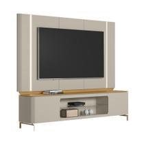 Painel TV 75 Pol e Rack Bancada 239cm Martan Tauari/Off Flex L06 - Mpozenato