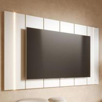 Painel Tv 75 Pol Suspenso 240cm com Led Gior Off White C05 - Mpozenato