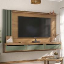 Painel Tv 75 Presence Carvalho / Menta Painel Tv 75 Presence Carvalho / Menta