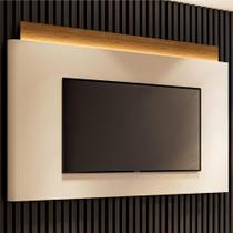Painel Tv 85 Pol 208cm com Led Turin Off/Cinamomo H01 - Mpozenato Painel Tv 85 Pol 208cm com Led Turin Off/Cinamomo H01 - Mpozenato