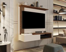 Painel TV até 32 polegadas Turin Off white / Freijó - JM Cazza dos móveis - JM Casa dos Móveis
