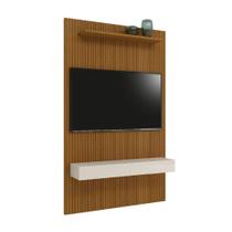 Painel TV Até 55" Ripado Egeo Com Nicho 1,35m Cedro