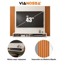 Painel Tv Estante Ate 43 Polegadas C/Nichos Suspenso Sala Varias Cores - Decore Agora