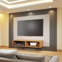 Painel Tv Jazz P/TV ate 43 Polegadas com Nicho - Mel/Off White