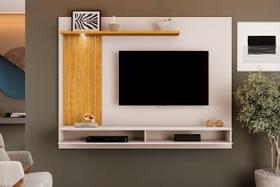 Painel TV Primer Off White/Naturale - VRK COMERCIO ON-LINE Painel TV Primer Off White/Naturale - VRK COMERCIO ON-LINE