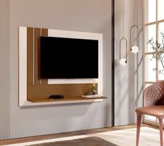 Painel TV Smart até 43 Polegadas 5119 - Off White / Nature - JM Casa dos Moveis - JM Casa dos Móveis