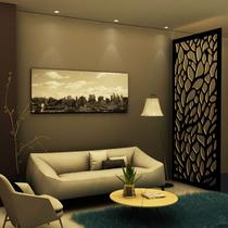 Painel Vazado Divisória MDF Amazônia Preto