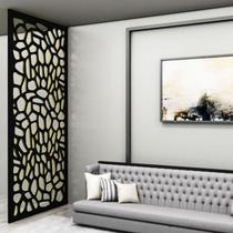 Painel Vazado Divisória MDF Atenas Preto