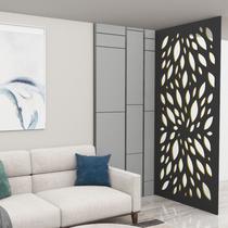 Painel Vazado Divisória MDF Barcelona Preto Painel Vazado Divisória MDF Barcelona Preto