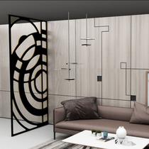 Painel Vazado Divisória MDF Milão Preto Painel Vazado Divisória MDF Milão Preto