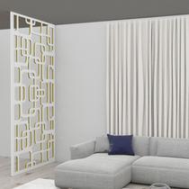 Painel Vazado Divisória MDF Napoli Branco Painel Vazado Divisória MDF Napoli Branco