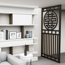 Painel Vazado Divisória MDF Pequim Preto Painel Vazado Divisória MDF Pequim Preto