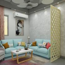 Painel Vazado Divisória MDF Valência Crú Painel Vazado Divisória MDF Valência Crú