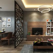 Painel Vazado Divisória MDF Veneza Preto