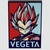 Painel Vegeta Dragon Ball Camadas Mdf 29cm