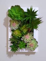 Painel vertical artificial de suculentas 30x20cm Painel vertical artificial de suculentas 30x20cm