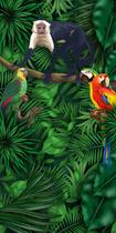 Painel Vertical de Tecido Sublimado Vida Selvagem Animais Floresta Sempre Verde -100x200cm Painel Vertical de Tecido Sublimado Vida Selvagem Animais Floresta Sempre Verde -100x200cm