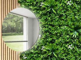 Painel Vertical Luxuoso Jardim Vertical Artificial Qualidade Premium Efeito 3D Cobre Total a Parede