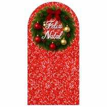 Painel Vertical Romano Festa Natalina Feliz Natal Papai Noel 200x100 CM