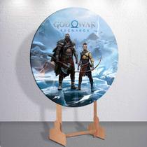 Painel Video Games Jogos Diversos Capa Grande e Mini Redondoda Estampa Sublimada Festa Infantil