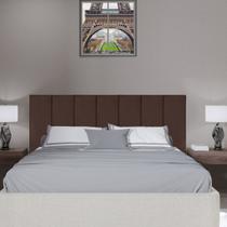 Painel Viuvinha Sofia Comp. 1,17 x 60 Altura Marrom para cama e paredes tatame, restaurante, comerciofixação fita dupla face