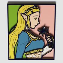 Painel Zelda Em Camadas Mdf 44cm 3d Q3d0008