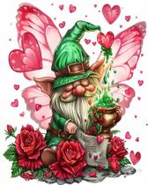 Paint by Number Rose Gnome para o Dia dos Namorados 40x50cm Paint by Number Rose Gnome para o Dia dos Namorados 40x50cm