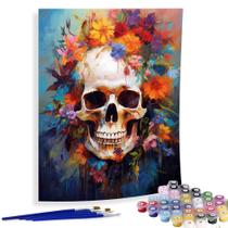 Paint by Numbers Diymood Skeleton Flower para adultos/crianças