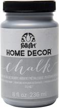 Paint FolkArt Home Decor, móveis de giz, 240 ml, prata metálica