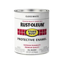 Paint Rust-Oleum interrompe o brilho da ferrugem à base de óleo branco 946 ml Paint Rust-Oleum interrompe o brilho da ferrugem à base de óleo branco 946 ml