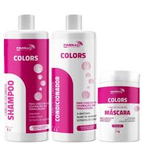 Paiolla Kit Cabelos Coloridos Shampoo + Condicionador + Máscara Tamanho Profissional