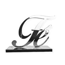 Palavra de Mesa Acrílica Espelhada Fé