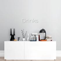 Palavra de Parede em Relevo Drinks 30x7 Branco Branco