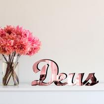 Palavra Decorativa Deus Rose