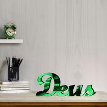 Palavra Decorativa Deus Verde