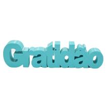 Palavra Decorativa Gratidão 20 x 1,5 x 5 - Garcia 3D