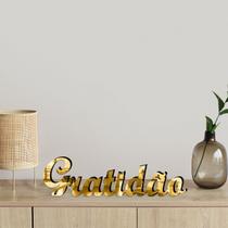 Palavra Decorativa Gratidão Dourado