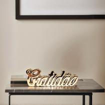 Palavra decorativa Gratidão enfeite mesa prateleira luxo Palavra decorativa Gratidão enfeite mesa prateleira luxo