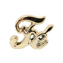 Palavra Fé Decorativa Porcelana Dourada Decoração Rack Sala Escritório