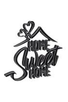 Palavra - Home Sweet Home - Estilo Colmeia Com Borda Prata - 20cm x 22cm - Coizás Palavra - Home Sweet Home - Estilo Colmeia Com Borda Prata - 20cm x 22cm - Coizás