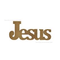 Palavra Jesus 15mm 27x12 Mdf Madeira
