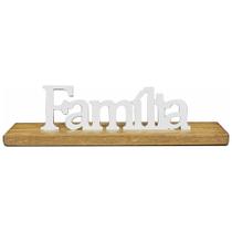 Palavra MDF + Base Madeira Pinus Amor Gratidão Família Love