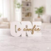 Palavra Ore e Confie Decoração para Sala Quarto Escritório Enfeite Moderno Religioso Palavra Ore e Confie Decoração para Sala Quarto Escritório Enfeite Moderno Religioso