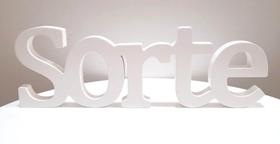 Palavra sorte mdf branco 10 cm de altura Palavra sorte mdf branco 10 cm de altura
