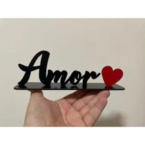 Palavras De Mesa Com Base Em Mdf Preto Brilhante Amor Decoração Palavras De Mesa Com Base Em Mdf Preto Brilhante Amor Decoração