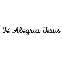 Palavras de parede Fé Alegria Jesus - Mdf 3mm preto - MongArte Decor
